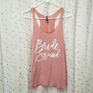 Bride Squad Pink Racerback
